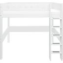 WHITE High Bed with Vertical Ladder, 90 x 200 cm - White