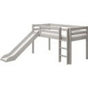CLASSIC Mid-High Bed with Slide and Ladder, 90 x 200 cm - 