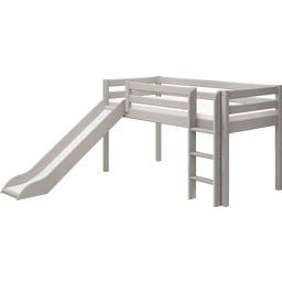 CLASSIC Mid-High Bed with Slide and Ladder, 90 x 200 cm - 