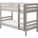 CLASSIC Etagenbett 154 cm mit Leiter und Absturzsicherung - Grau lasiert