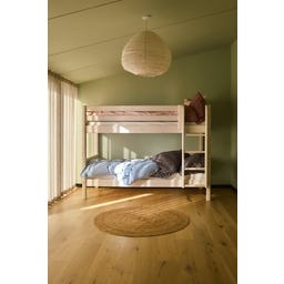 CLASSIC Etagenbett 154 cm mit Leiter und Absturzsicherung - Grau lasiert