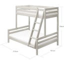 CLASSIC Family Bed with Inclined Ladder, 90 x 140 cm - 