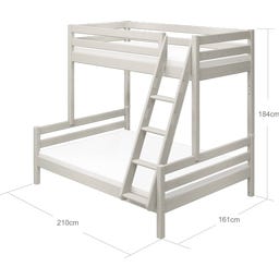 CLASSIC Family Bed with Inclined Ladder, 90 x 140 cm - 
