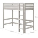 CLASSIC High Bed with Vertical Ladder, 90 x 200 cm - 