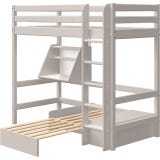 CLASSIC Lit Mezzanine 184 cm avec Canap&eacute;, Bureau, &Eacute;chelle et Barri&egrave;re de S&eacute;curit&eacute;
