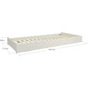 Flexa CLASSIC Ausziehbett - Weiß lasiert