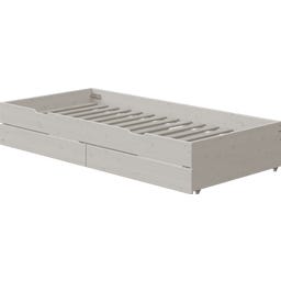 Flexa CLASSIC Ausziehbett mit 2 Schubladen - Grau lasiert