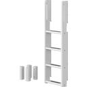 WHITE Échelle Droite et Pieds pour Lit Superposé 154 cm - blanc
