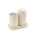 Ensemble d'Accessoires pour la Salle de Bain - Soft Beige
