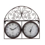 Esschert Design Gartenuhr mit Thermometer