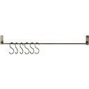 Wall Railing with S-hooks - Antique Brass