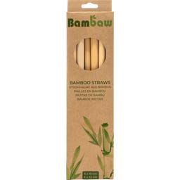 Bambaw Caja de Pajitas de Bambú - 12x 14 cm & 22 cm