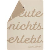 SILVRETTA Flanellfilt "heute nichts erlebt..." (Idag H&auml;nde Ingenting...)