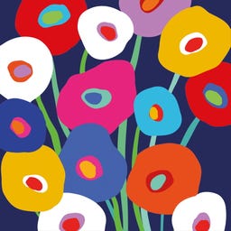 PPD Super Bloom blue Napkin - 33 x 33 cm