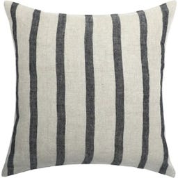 Classic Textiles of Sweden Kissenbezug Leo 45 x 45 cm - Linen with black stripes