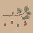 IB Laursen Serviettes « Branche de Cèdre » - 16,5 x 16,5 cm