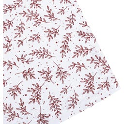 Classic Textiles of Sweden Tischdecke Flora 140 x 250 cm - white/dark red