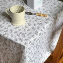 Classic Textiles of Sweden Tischdecke Flora 140 x 250 cm - white/dark grey