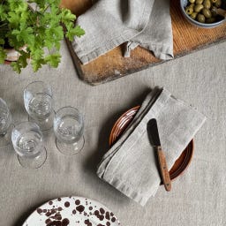 Classic Textiles of Sweden Tischdecke Leo 140 x 250 cm, linen - 1 Stk