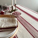 Classic Textiles of Sweden Tafelkleed Lukas 140 x 350 cm - red/linen