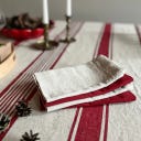 Classic Textiles of Sweden Tafelkleed Lukas 140 x 350 cm - red/linen