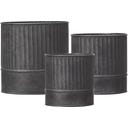Wikholm Form Amira Pflanztöpfe metall 3er Set - schwarz