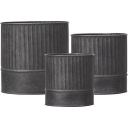 Wikholm Form Amira Pflanztöpfe metall 3er Set - schwarz