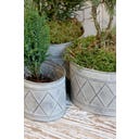 Plant Pots, Set of 3, Antique Zinc