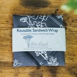 Helen Round Reusable Sandwich Wrap - Garden Design