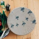 Helen Round Linen Bowl Cover - Bee Design, Large - 1 item