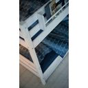 CLASSIC Litera con Escalera Vertical, 90x200 cm - Blanco esmaltado