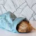 Helen Round Sac à Pain en Lin - Hedgerow Design - Bleu d'oeuf de canard