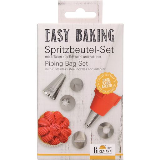 Easy Baking - Set per Sac à Poche, 8 pezzi - 1 set