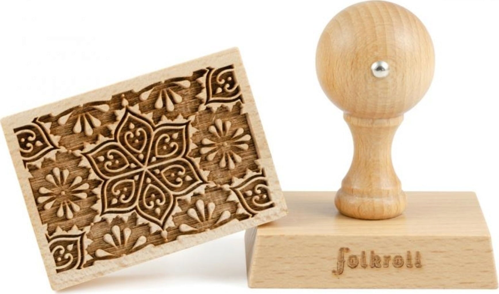 folkroll Kakstämpel Blommor Mandala 70 x 50 mm - 1 st.