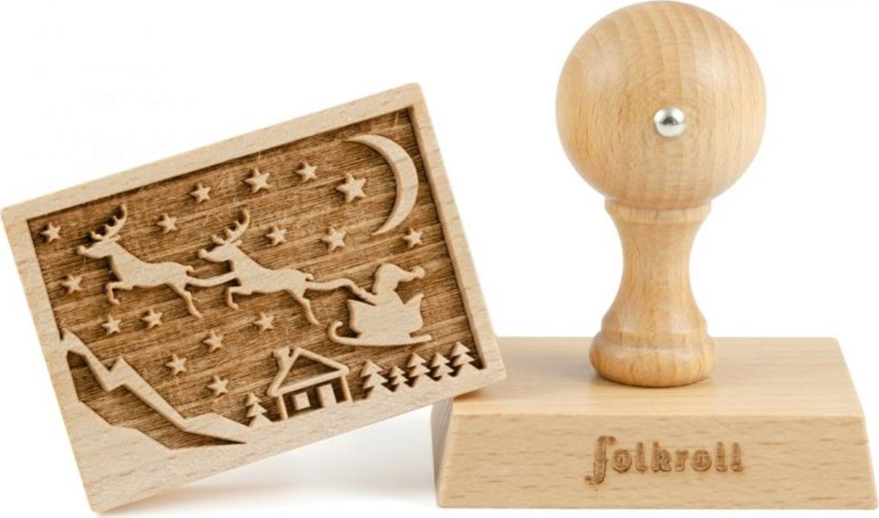 folkroll Kakstämpel Santa's Sleigh 70 x 50 mm