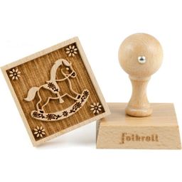 folkroll Rocking Horse Cookie Stamp, 55 x 55 mm
