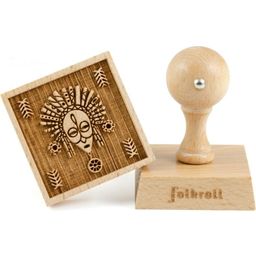 folkroll African Mask Cookie Stamp, 55 x 55 mm