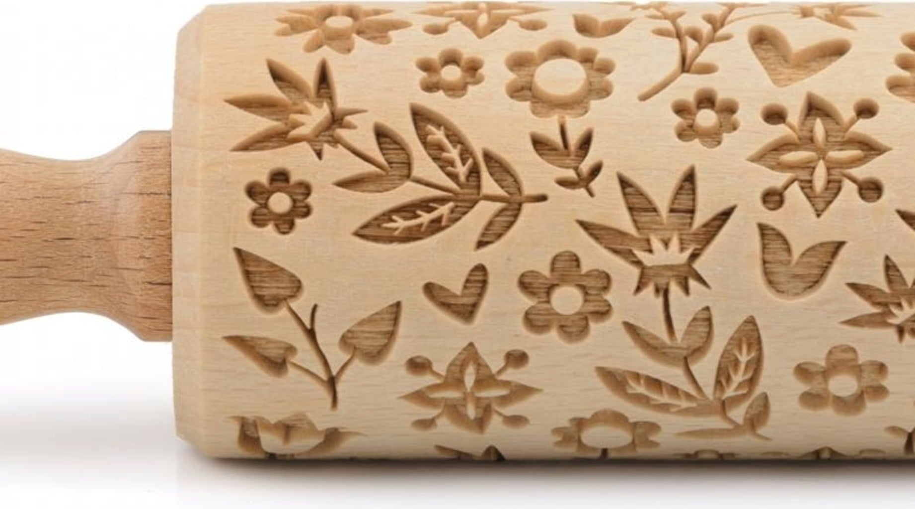 folkroll Flower Power Rolling Pin - large