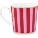 Love Birds Medallion Stripes Red-Pink Mokken - Set van 2, Klein