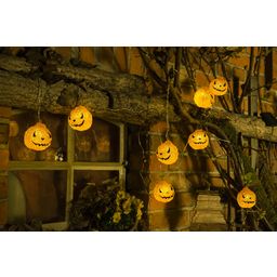LED Fairy Lights with Acrylic Pumpkins, 6 Hour Timer - 1 item