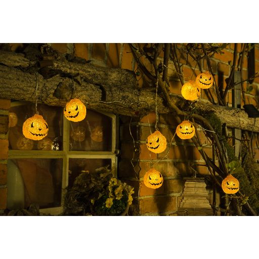 LED Fairy Lights with Acrylic Pumpkins, 6 Hour Timer - 1 item