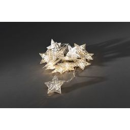 Konstsmide LED Fairy Lights, Silver Metal Stars - 1 item