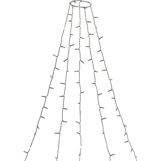 LED plašč za božično drevo z lučkami in obročem z 8-urnim časovnikom - 1 kos