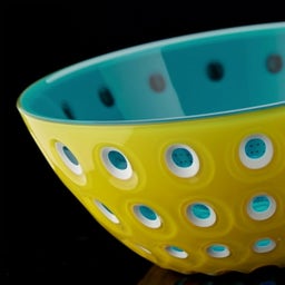 guzzini LE MURRINE - Ciotola Ø 20 cm - giallo/bianco/azzurro