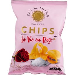 Kartoffelchips mit Rosenaroma und Fleur de Sel