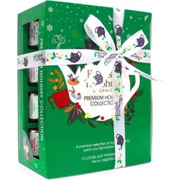 Confezione Regalo Bio con Fiocco - Premium Holiday Collection, Verde - 12 bustine