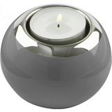 Fink TERZO Tealight Holder, Grey-Silver