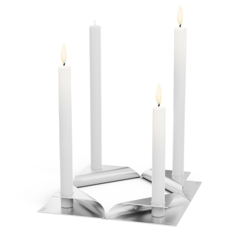 höfats SQUARE CANDLE, Silver - 1 item