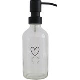 Dosatore di Sapone in Vetro Trasparente con Cuore