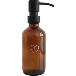 Eulenschnitt Seifenspender Herz aus Braunglas - 500 ml